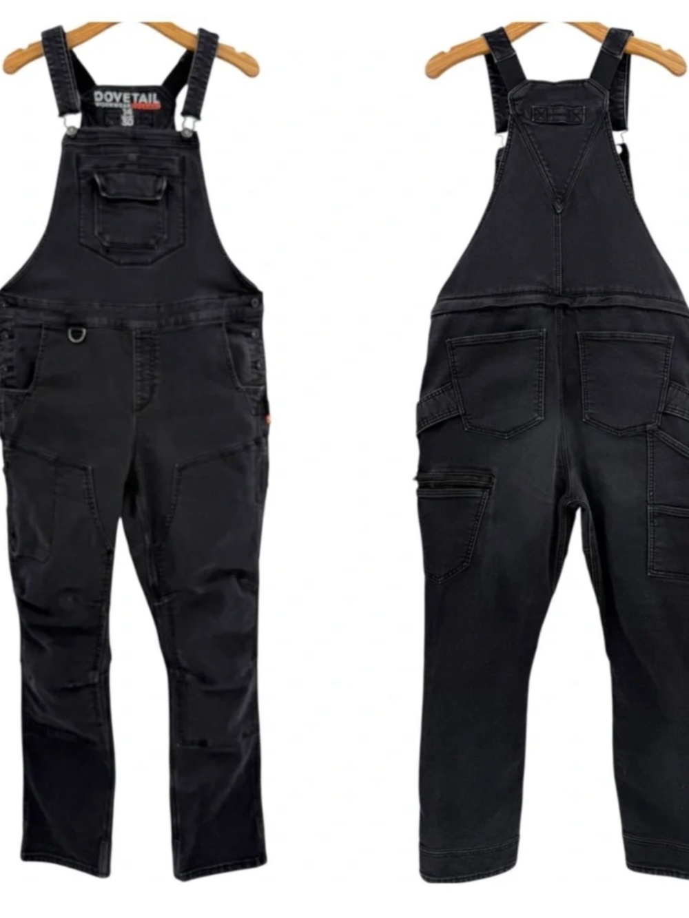 Dovetail Workwear Freshley Hotswap Thermal Denim Overalls - Black - 14x30 - Picture 2 of 9